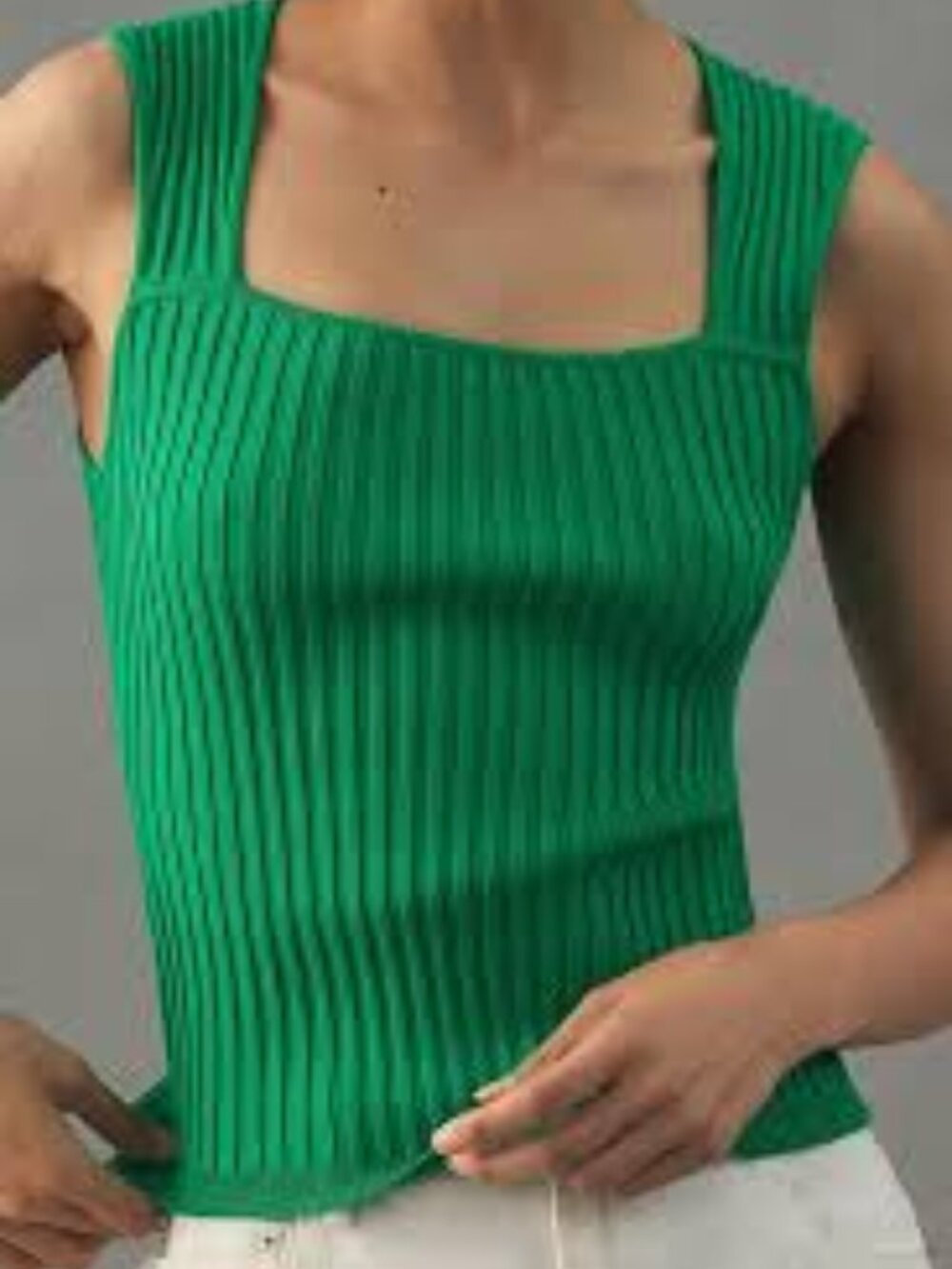 NWT Maeve "Kelly" Ribbed Knit Crop Top | Size Large | NWT